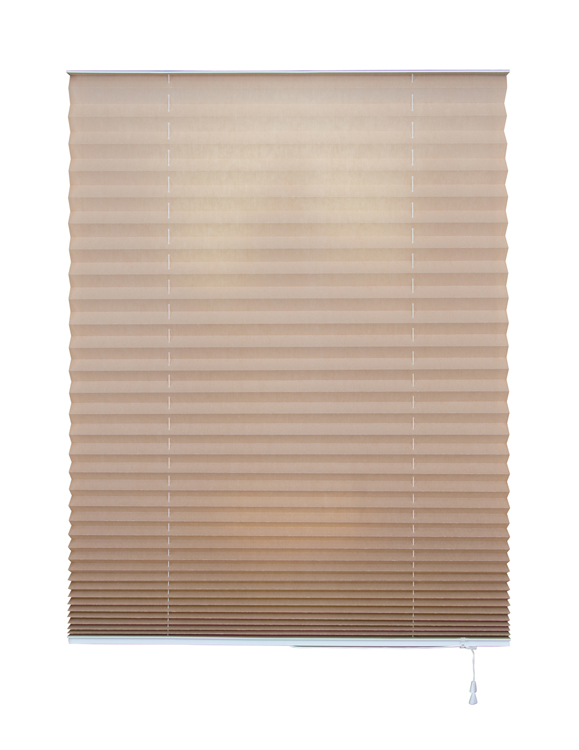 Trim-to-Fit Corded Blinds Pleated LF or LB Fabric BEIGE